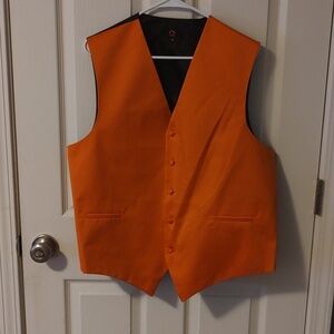 Orange Button-Up Vest
